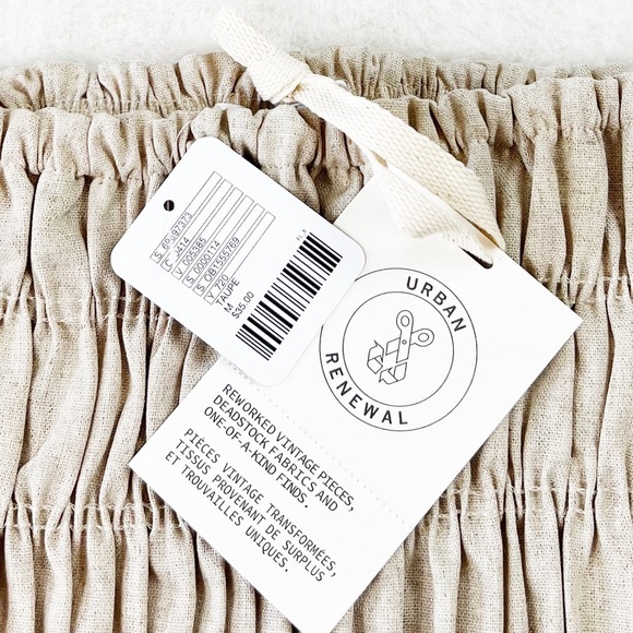 NWT Urban Outfitters Urban Renewal Remnants Smocked Linen Tube Top - Picture 5 of 7